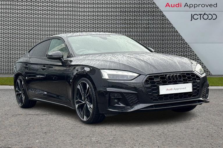 Used 2023 AUDI A5 Sportback Black Edition 40 TDI quattro 204 PS S tronic (Technology Pack) Mythos Black at JCT600