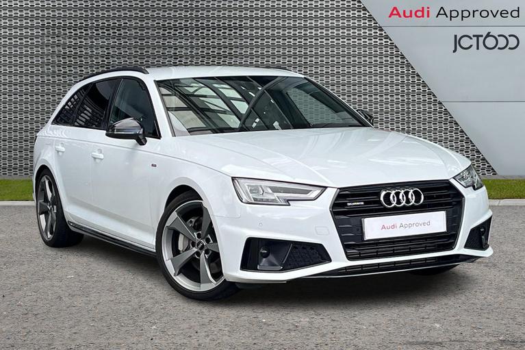 Used 2020 Audi A4 Avant 2.0 TFSI 45 Black Edition Estate 5dr Petrol S Tronic quattro Euro 6 (s/s) (245 ps) White at JCT600