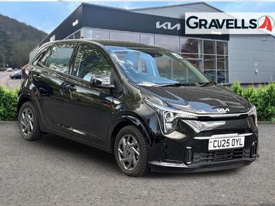 Used 2025 Kia PICANTO 1.0 2 Hatchback 5dr Petrol AMT Euro 6 (s/s) (62 bhp) midnight black at Gravells