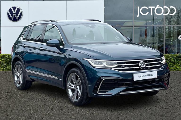 Used 2023 Volkswagen Tiguan 2.0 TDI R-Line Edition SUV 5dr Diesel DSG Euro 6 (s/s) (150 ps) Blue at JCT600