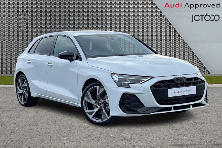 Used 2024 AUDI A3 1.5 TFSI 35 Black Edition Sportback 5dr Petrol Manual Euro 6 (s/s) (150 ps) Glacier white, metallic at JCT600