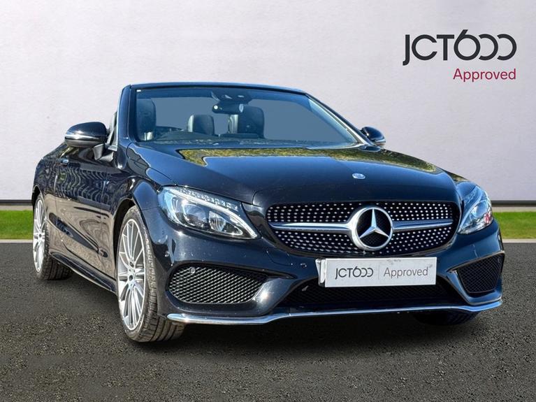 Used 2017 MERCEDES-BENZ C Class 2.1 C220d AMG Line (Premium Plus) Cabriolet 2dr Diesel G-Tronic+ Euro 6 (s/s) (170 ps) Black at JCT600