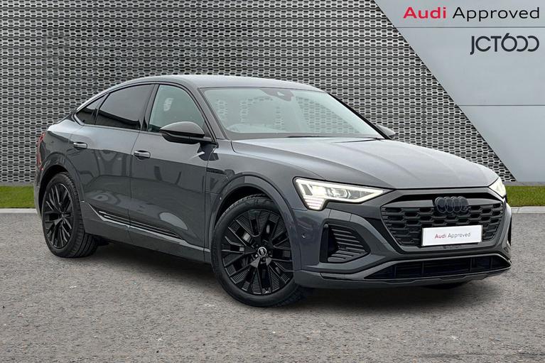 Used 2023 AUDI Q8 E-Tron 55 Black Edition Sportback 5dr Electric Auto quattro 114kWh (11kW Charger) (408 ps) Grey at JCT600