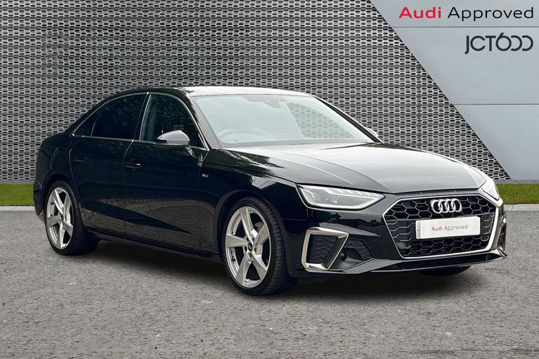 Used 2022 AUDI A4 2.0 TFSI 35 S line Saloon 4dr Petrol S Tronic Euro 6 (s/s) (150 ps) Black at JCT600