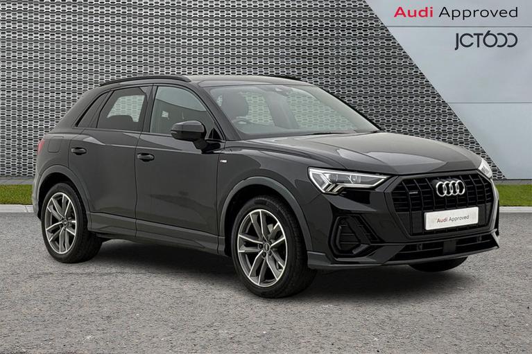 Used 2022 AUDI Q3 2.0 TDI 35 Black Edition SUV 5dr Diesel S Tronic quattro Euro 6 (s/s) (150 ps) Black at JCT600
