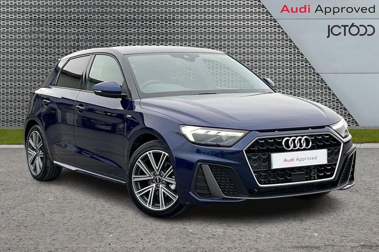 Used 2024 AUDI A1 1.0 TFSI 30 S line Sportback 5dr Petrol S Tronic Euro 6 (s/s) (116 ps) Navarra blue, metallic Manhattan grey, metallic at JCT600