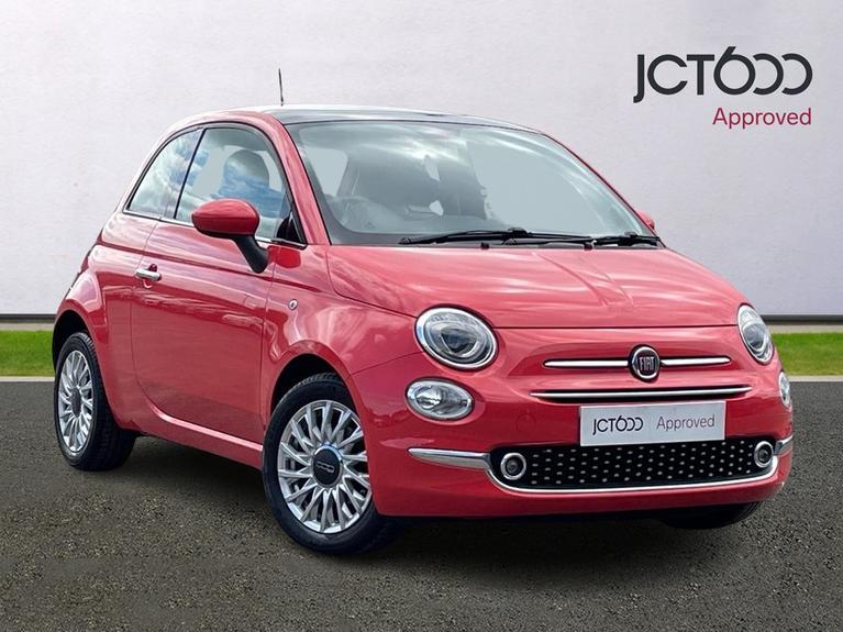 Used 2018 FIAT 500 1.2 Lounge Hatchback 3dr Petrol Manual Euro 6 (s/s) (69 bhp) Pink at JCT600