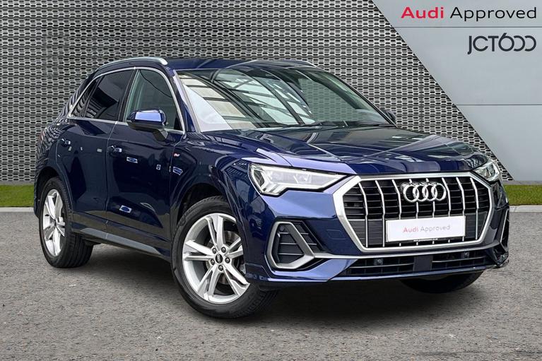 Used 2021 Audi Q3 1.5 TFSI CoD 35 S line SUV 5dr Petrol Manual Euro 6 (s/s) (150 ps) Blue at JCT600