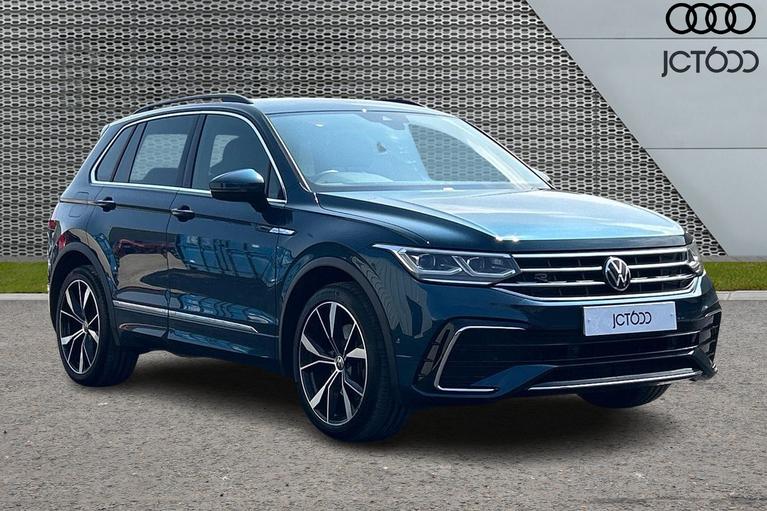 Used 2023 VOLKSWAGEN Tiguan 2.0 TSI R-Line SUV 5dr Petrol DSG 4Motion Euro 6 (s/s) (190 ps) Blue at JCT600
