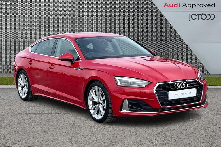 Used 2024 Audi A5 2.0 TFSI 35 Sport Sportback 5dr Petrol S Tronic Euro 6 (s/s) (150 ps) Red at JCT600