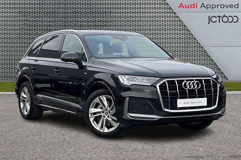 Used 2022 Audi Q7 3.0 TDI V6 50 S line SUV 5dr Diesel Tiptronic quattro Euro 6 (s/s) (286 ps) Black at JCT600