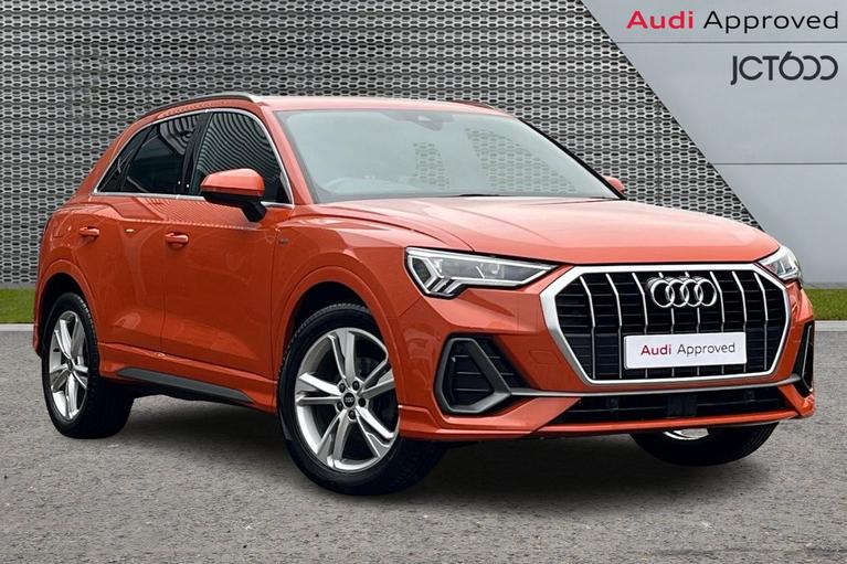 Used 2021 Audi Q3 1.5 TFSI CoD 35 S line SUV 5dr Petrol S Tronic Euro 6 (s/s) (150 ps) Orange at JCT600