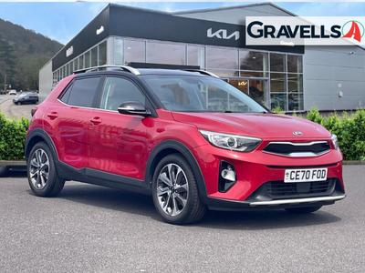 Used 2020 Kia STONIC 1.0 T-GDi 4 SUV 5dr Petrol DCT Euro 6 (s/s) (118 bhp) blaze red with black roof at Gravells