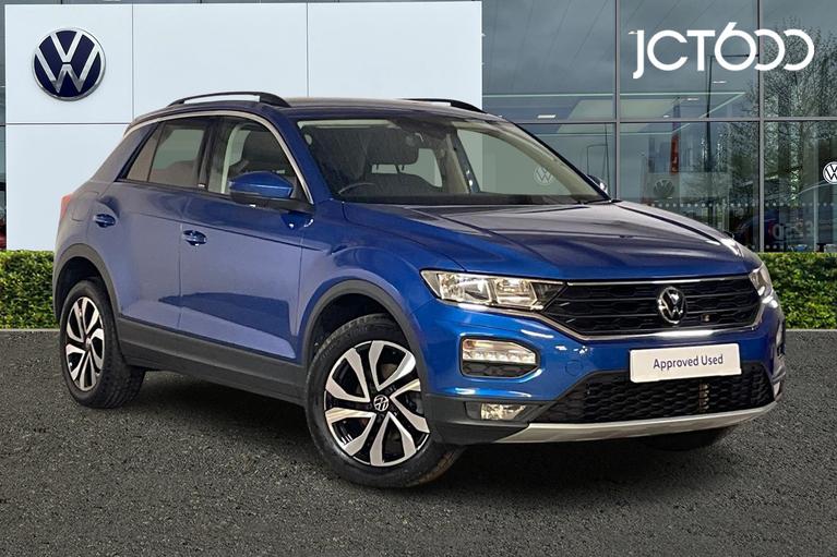 Used 2021 Volkswagen T-Roc 1.0 TSI Active SUV 5dr Petrol Manual Euro 6 (s/s) (110 ps) Blue at JCT600