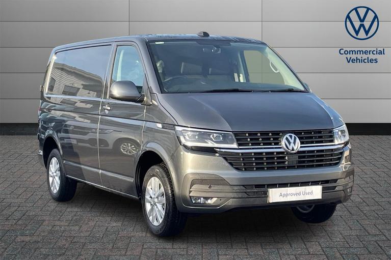 Used 2024 VOLKSWAGEN Transporter T28 Highline SWB 110 PS 2.0 TDI 5sp Manual Panel Van Indium Grey Metallic at JCT600