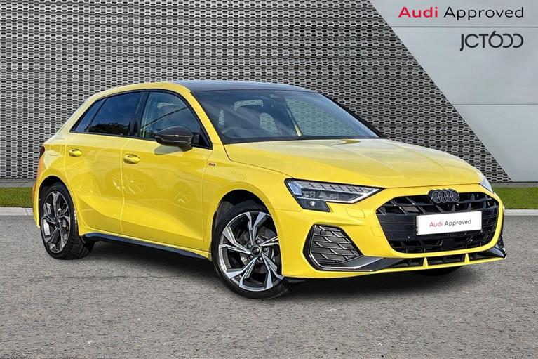 Used 2025 Audi A3 1.5 TFSI 35 S line Sportback 5dr Petrol S Tronic Euro 6 (s/s) (150 ps) Yellow at JCT600