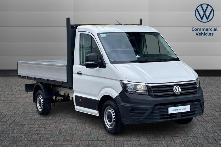 Used 2022 VOLKSWAGEN Crafter CR35 Single cab MWB 140 PS 2.0 TDI 6sp Manual FWD Dropside Candy White at JCT600