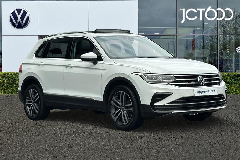Used 2023 Volkswagen Tiguan 1.4 TSI 13kWh Elegance SUV 5dr Petrol Plug-in Hybrid DSG Euro 6 (s/s) (245 ps) White at JCT600