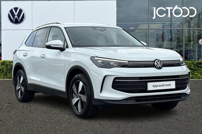 Used 2024 Volkswagen Tiguan 2.0 TDI Match SUV 5dr Diesel DSG Euro 6 (s/s) (150 ps) White at JCT600
