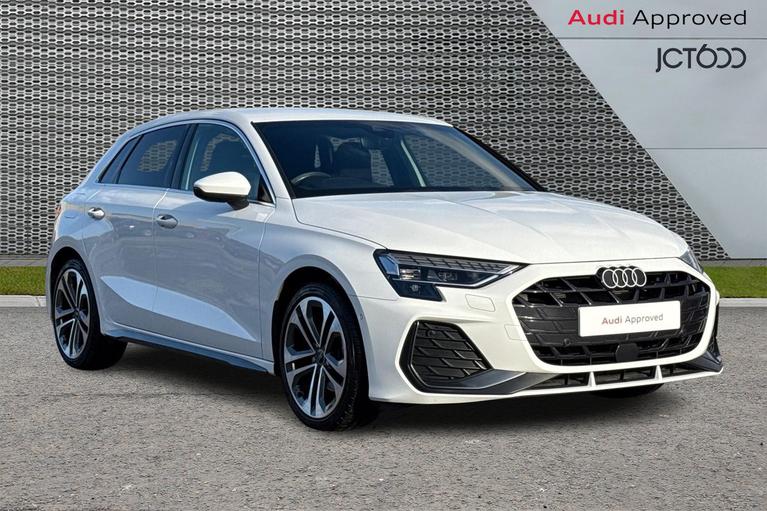 Used 2024 AUDI A3 1.5 TFSI 35 S line Sportback 5dr Petrol S Tronic Euro 6 (s/s) (150 ps) White at JCT600