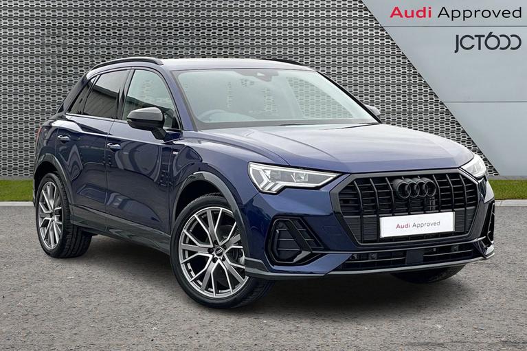 Used 2024 AUDI Q3 1.5 TFSI CoD 35 Black Edition SUV 5dr Petrol S Tronic Euro 6 (s/s) (150 ps) Navarra blue, metallic at JCT600