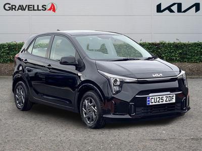 Used 2025 Kia PICANTO 1.0 2 Hatchback 5dr Petrol AMT Euro 6 (s/s) (62 bhp) MIDNIGHT BLACK at Gravells