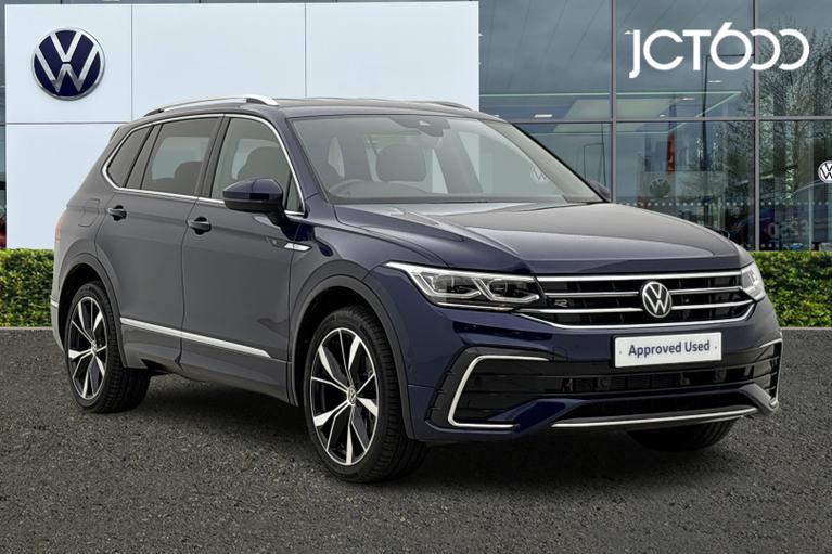 Used 2025 VOLKSWAGEN Tiguan Allspace 1.5 TSI R-Line SUV 5dr Petrol DSG Euro 6 (s/s) (150 ps) Blue at JCT600