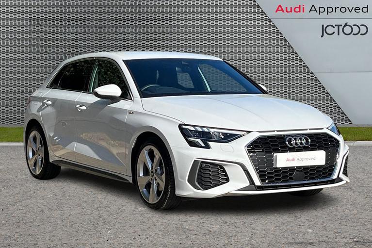 Used 2024 AUDI A3 Sportback S line 30 TFSI 110 PS S tronic Glacier white at JCT600