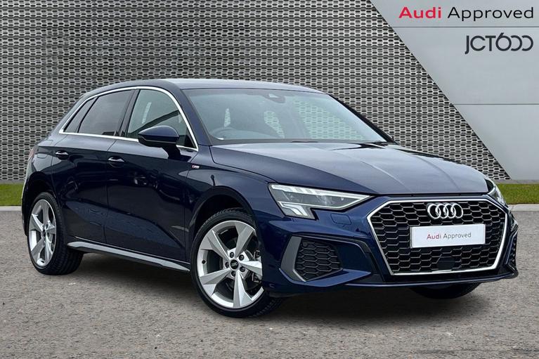 Used 2024 AUDI A3 SPORTBACK TFSI E S LINE BLUE at JCT600