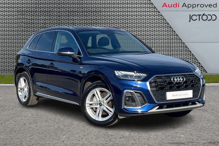 Used 2022 AUDI Q5 2.0 TDI 40 S line SUV 5dr Diesel S Tronic quattro Euro 6 (s/s) (204 ps) Blue at JCT600