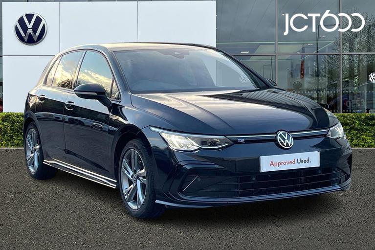 Used 2022 VOLKSWAGEN Golf 1.5 TSI R-Line Hatchback 5dr Petrol Manual Euro 6 (s/s) (130 ps) Black at JCT600