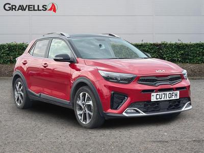 Used 2021 Kia STONIC 1.0 T-GDi MHEV GT-Line S SUV 5dr Petrol Hybrid DCT Euro 6 (s/s) (118 bhp) blaze red with black roof at Gravells
