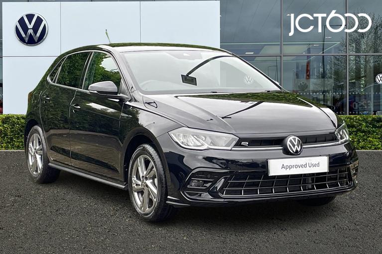 Used 2023 VOLKSWAGEN Polo R-Line 1.0 TSI 95PS 5-speed Manual Deep Black Pearl at JCT600