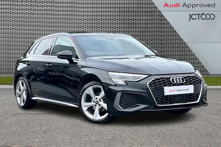 Used 2024 AUDI A3 1.5 TFSI 35 S line Sportback 5dr Petrol S Tronic Euro 6 (s/s) (150 ps) Black at JCT600