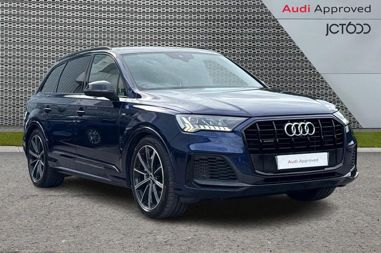 Used 2021 Audi Q7 Black Edition 55 TFSI e quattro 381 PS tiptronic Navarra Blue at JCT600