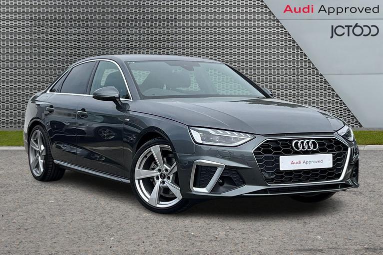 Used 2024 AUDI A4 2.0 TFSI 35 S line Saloon 4dr Petrol S Tronic Euro 6 (s/s) (150 ps) Grey at JCT600