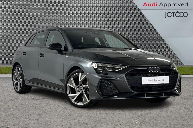 Used 2026 Audi A3 1.5 TFSI Black Edition Sportback 5dr Petrol S Tronic Euro 6 (s/s) (150 ps) Grey at JCT600