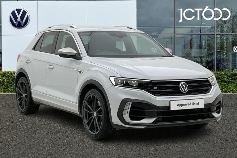 Used 2021 Volkswagen T-Roc 2.0 TSI R SUV 5dr Petrol DSG 4Motion Euro 6 (s/s) (300 ps) White Silver at JCT600