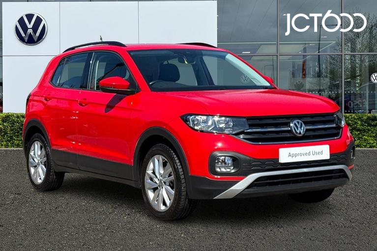 Used 2020 VOLKSWAGEN T-Cross 1.0 TSI SE SUV 5dr Petrol Manual Euro 6 (s/s) (95 ps) Red at JCT600