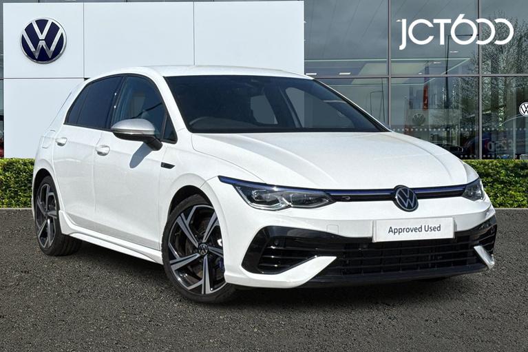 Used 2021 Volkswagen Golf 2.0 TSI R Hatchback 5dr Petrol DSG 4Motion Euro 6 (s/s) (320 ps) White at JCT600