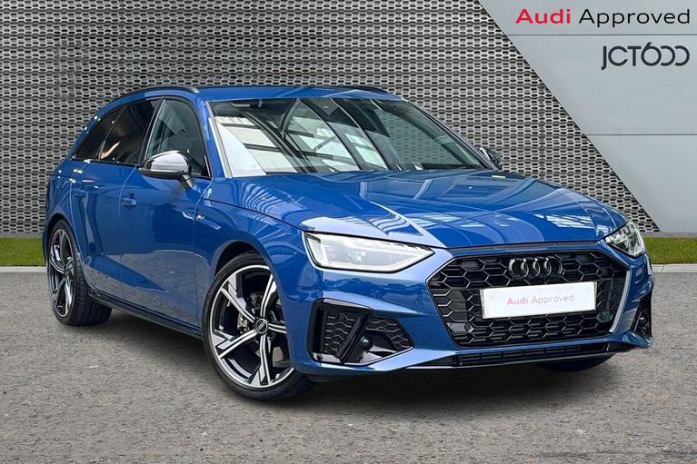 Used 2024 AUDI A4 Avant 2.0 TFSI 35 Black Edition Estate 5dr Petrol S Tronic Euro 6 (s/s) (150 ps) Blue at JCT600