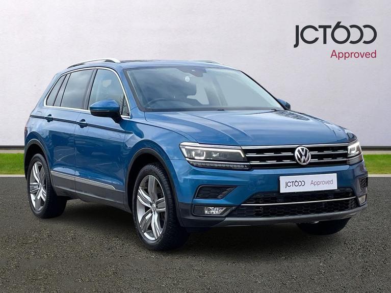 Used 2019 Volkswagen Tiguan 2.0 TDI SEL SUV 5dr Diesel DSG 4Motion Euro 6 (s/s) (190 ps) Blue at JCT600