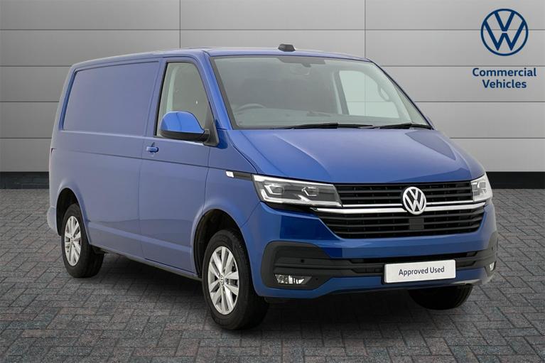 Used 2024 VOLKSWAGEN Transporter 2.0 TDI T28 Highline Panel Van 5dr Diesel Manual FWD SWB Euro 6 (s/s) (110 ps) Ravenna Blue at JCT600