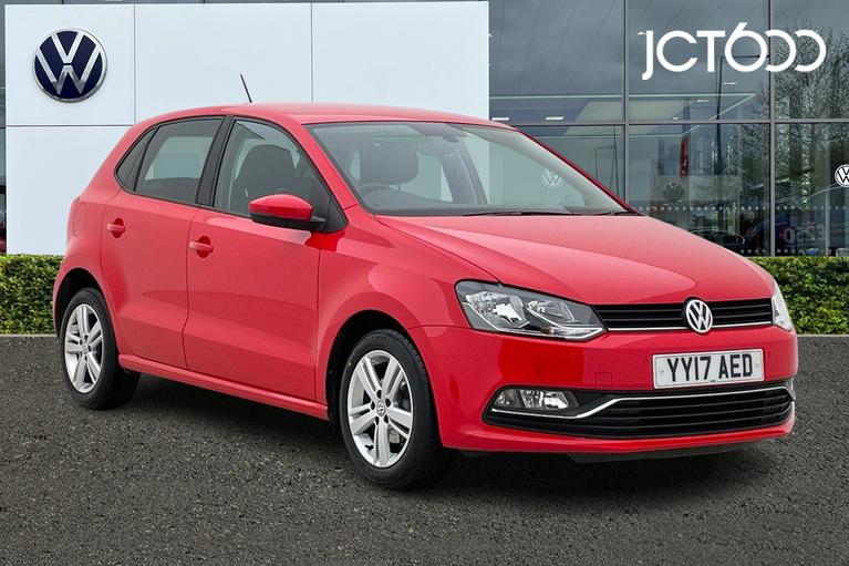 Used 2017 VOLKSWAGEN Polo 1.2 TSI BlueMotion Tech Match Edition Hatchback 5dr Petrol Manual Euro 6 (s/s) (90 ps) Red at JCT600