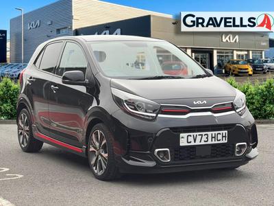 Used 2023 Kia PICANTO 1.0 DPi GT-Line Hatchback 5dr Petrol AMT Euro 6 (s/s) (66 bhp) Black at Gravells
