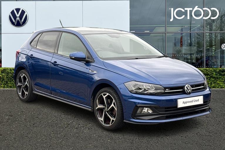Used 2021 VOLKSWAGEN Polo 1.0 TSI R-Line Hatchback 5dr Petrol Manual Euro 6 (s/s) (110 ps) Blue at JCT600