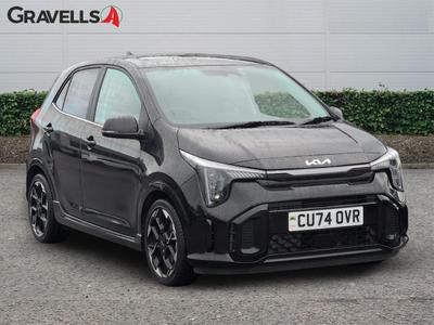 Used 2024 Kia PICANTO 1.2 GT-Line S Hatchback 5dr Petrol AMT Euro 6 (s/s) (77 bhp) Black at Gravells