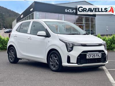 Used 2025 Kia PICANTO 1.0 2 Hatchback 5dr Petrol AMT Euro 6 (s/s) (62 bhp) clear white at Gravells