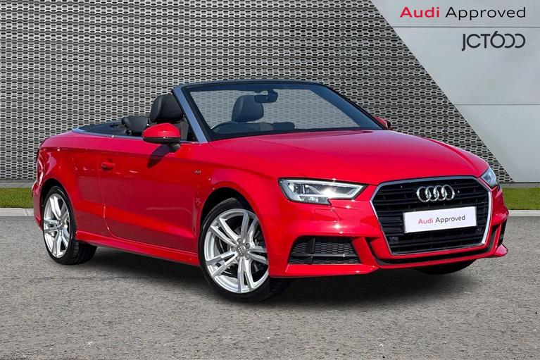 Used 2020 AUDI A3 Cabriolet 1.5 TFSI 35 S line Convertible 2dr Petrol S Tronic Euro 6 (s/s) (150 ps) Red at JCT600