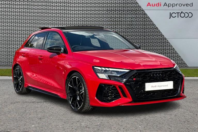 Used 2023 AUDI RS3 Sportback Vorsprung 400 PS S tronic Tango Red at JCT600